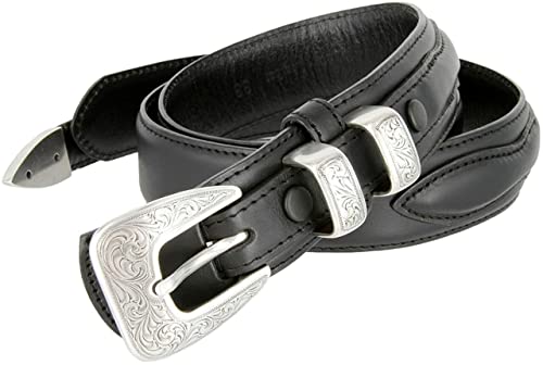 Image of Belts.com Western Buckle Belt Oil Tanned Genuine Leather Ranger Belt 1-3 /8 inch(35mm) Taper to 3 /4 inch(19mm) Wide-Multiple choices