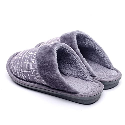 Pantufa De Casa Masculina Feminina Adulta Pelúcia Confortável (BR42-43（29cm）, AZUL)
