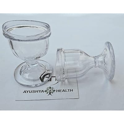 Transparent Eye Wash Cup with Storage Container- Eye Cups for Eye wash Shaped Rim for Eye Rinse n Cleansing Eye wash Cups Remove Dust, Makeup & Irritants- Eye wash kit Set of 2 Eye Cup