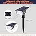 LEREKAM Solar Spot Lights, IP65 Waterproof 40 LEDs Landscape Spotlights,USB & Solar Powered Wall Lights Dark Sensing Auto On/Off,3 Modes Outdoor Solar Garden Lights for Yard Porch 2 Pack