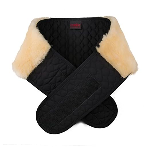 Lammfell-Nierenwärmer von CHRIST – unisex Nierengurt mit Innenseite komplett aus medizinischem, echtem hochwertigem Fell, in der Farbe schwarz-natur und der Größe M (95-110 cm)