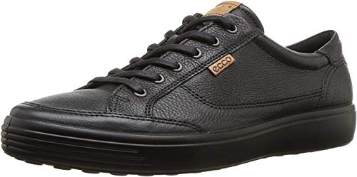 ECCO Men's Soft 7 Long Lace Sneaker, Black, 45 M EU (11-11.5 US)