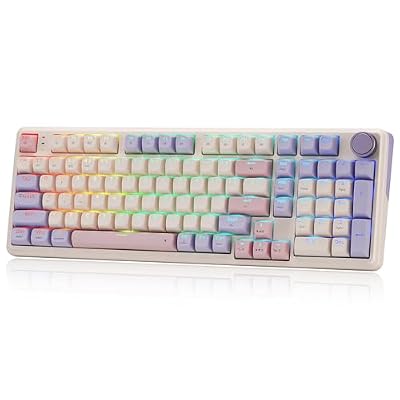 Redragon K768 PRO Wireless 100-Key Gasket Gaming Keyboard, Knob + 8000mAh