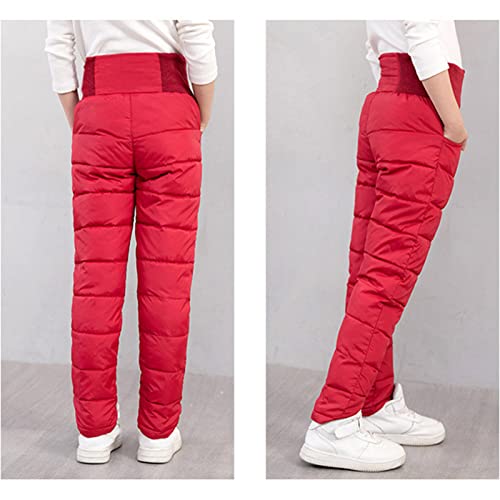 2 to 9 Years Kids Snow Pants Girls Boys Unisex Solid Thicken Warm Pants Youth Fleece Hiking Activewear Trousers2