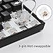 XVX Mechanical Keyboard Switches Set, Pre-Lubed Switches, Durable Spring, Compatible with MX Keycaps for Gaming Keyboard DIY - 35 Pieces, Crystal Clear Switches