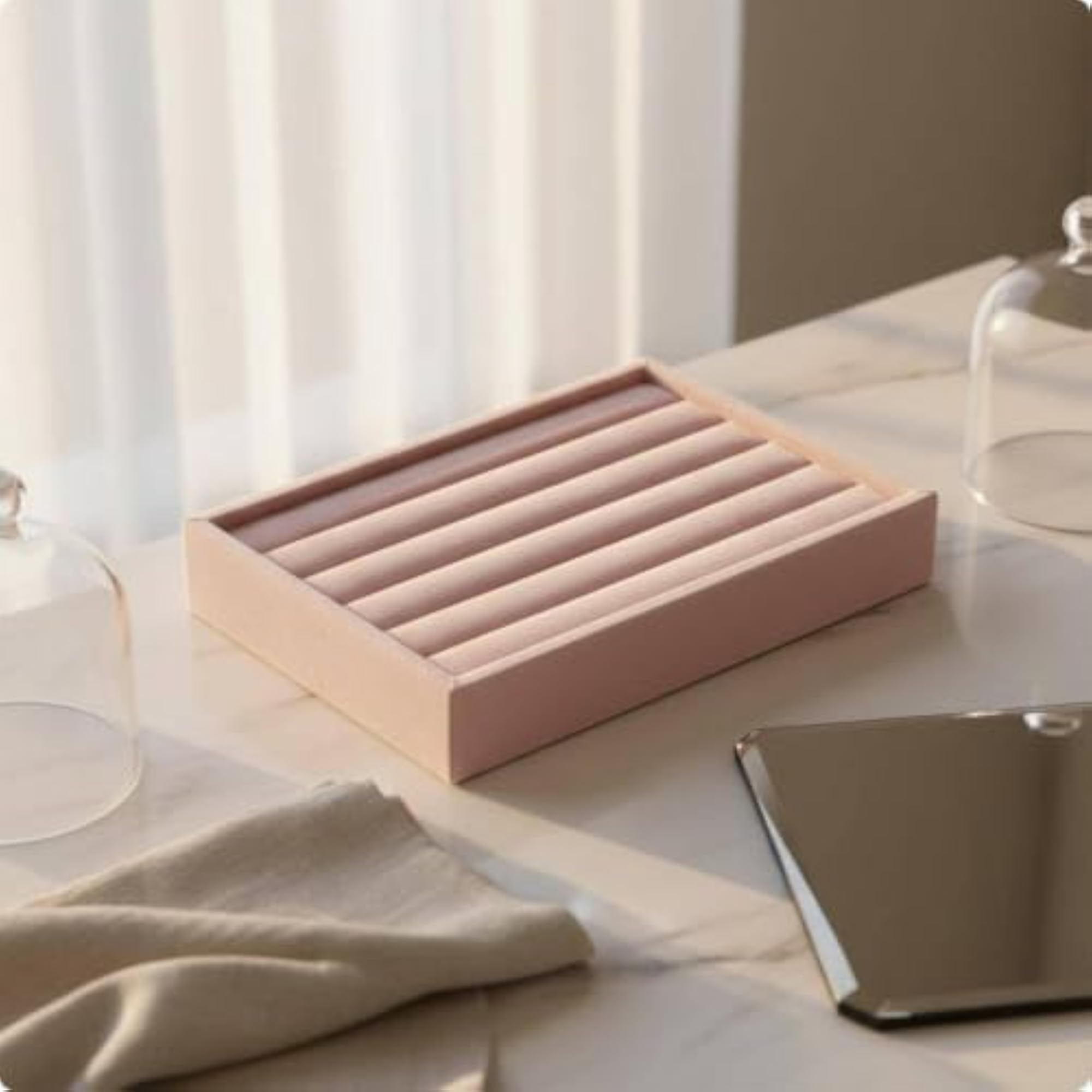 Elegant Velvet Jewelry Holder Display Tray for Earrings