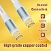 LDKCOK 3ft Coaxial Cable White, Premium RG6 75 Ohm Coax Cable for High-Speed Internet Modem, Cable TV Antenna & Satellite, Dual Shielded Digital Video Extension with Gold-Plated Compression Connectors