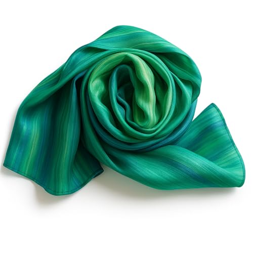 100% Mulberry Silk Scarf – Hand-Dyed by Vietnamese Artisans – Lig...