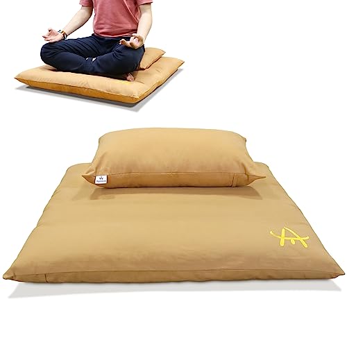 Agsnilove Meditation Cushion Luxury Kapok Zafu And Zabuton Yoga Floor Pillows Seating For Adults Unique Gifts For Meditation, Yoga, Mindfulness, Zen, Home Decor #TOP4