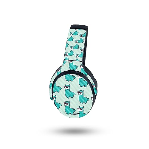 Image of MightySkins Carbon Fiber Skin Compatible with Skullcandy Crusher ANC 2 - Awesome Alpacas | Protective, Durable Textured Carbon Fiber Finish | Easy to Apply