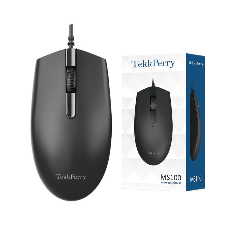 Ratón con cable USB y sensor óptico de 1200 DPI con diseño ergonómico para PC y Mac
