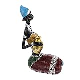 Figurine africaine fabriquée - adaptée pour être placée dans l'entrée, la , le bureau et d'autres endroits, figurine de dame africaine