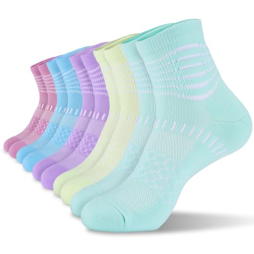 Image of IRAMY Ankle Compression Socks for Women Men Plantar Fasciitis Relief 3 /5 Pairs Cushioned Athletic Running Socks