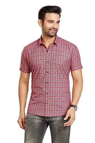 BE ACTIVE Men’s Solid Slim Fit Cotton Casual Shirt || Men Stylish Shirt || Spread Collar & Half Sleeves || Timeless Style & Comfort For Rs. 372 @ 69 %