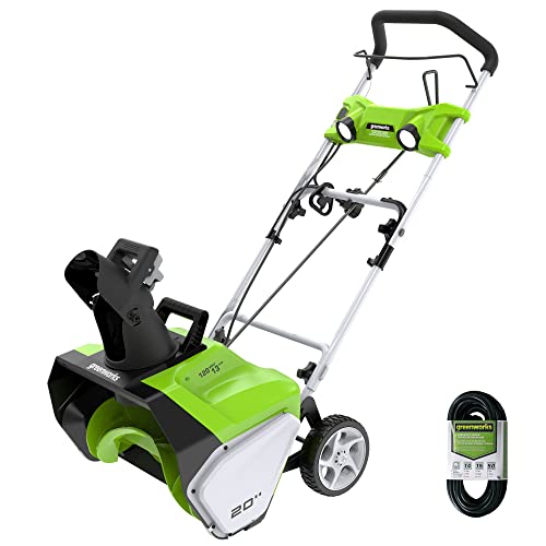 Greenworks 2600202 13 Amp 20-Inch Corded Snow Thrower With Light Kit #TOP22