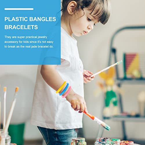 Bestoyard Plastic Bangle Bracelets New Years Eve Party Supplies Candy Color Bracelet Party Favors Pack For Birthday Party (Random Color) #TOP7