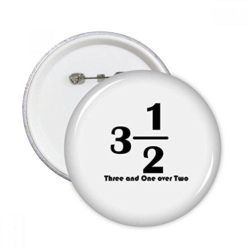 Numérique trois et un sur deux bouton rond badge pins pour customiser vêtement