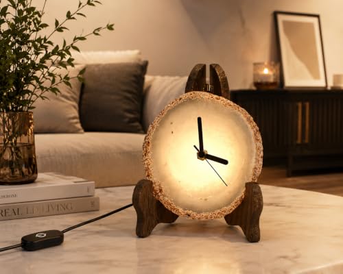 Reloj de mesa de ágata natural, el regalo de inauguración ideal 6