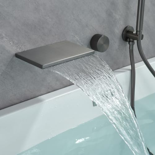 Robinet de baignoire à montage mural avec cascade et douche