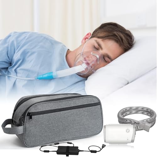 NIFUYOP CPAP Travel Bag for ResMed AirMini Machine, Portable Storage Organizer Case Fits for CPAP Machine and Accessorie, Grey - Thumbnail 7