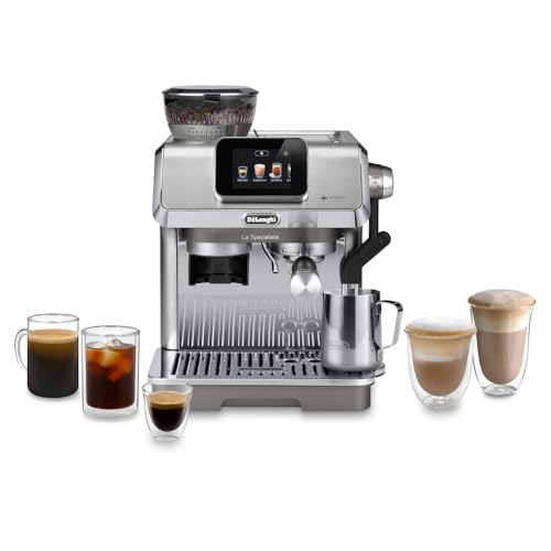 De’Longhi La Specialista Touch Espresso Machine with Grinder & Milk Frother – Cold Brew & Iced Coffee Maker, Burr Grinder, 10 Drink Presets, Compact Bean to Cup, Award-Winning Italian Design
