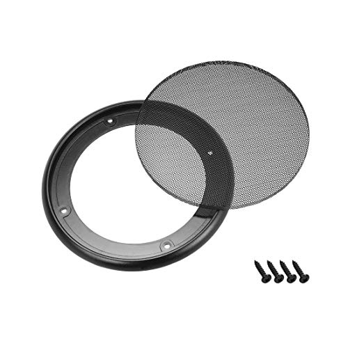 Uxcell 2Pcs 5" Speaker Grill Mesh Decorative Circle Woofer Guard Protector Cover Audio Parts Black #TOP3