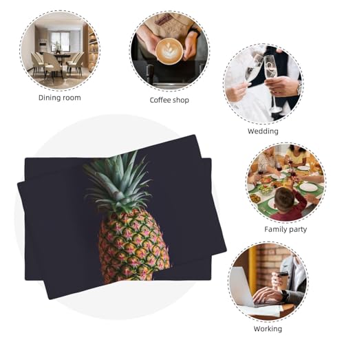 Set de table pour décoration de table de cuisine et salle à manger motif ananas - 6