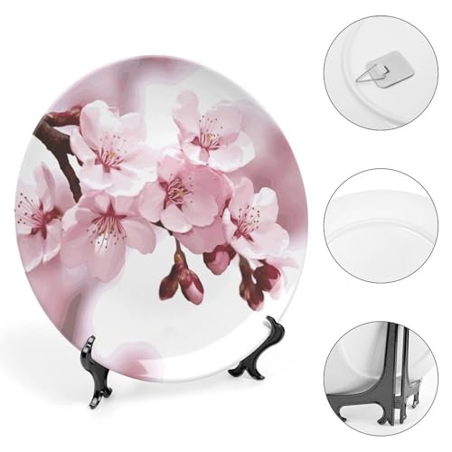 Plato decorativo Cherry Blossom de cerámica 7 pulg miniatura 4