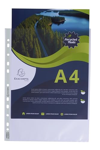 Pochettes perforées A4 cristal pour organiser vos classeurs de bureau