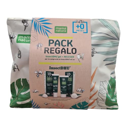 Mama Natura Pack Insectdhu Gel + Roll-on Bebé,Neceser Especial Regalo,Cuidado de la Piel irritada por Picaduras de Insectos,desde +0 meses,apto para tu bebé