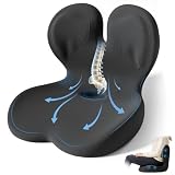 XZdream Seat Cushion, Office Chair Cushion with Lumbar Support Pillow, Memory Foam Car Cushions, for Long Sitting, Tailbone & Back Pressure Relief,Sciatica Pad for Office, Car, Home Chairs