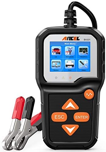 ANCEL BA301 6V 12V Battery Load Tester Car Alternator Analyzer Cranking Charging System Test Tool for Motorcycle Car Boat Light Truck and More