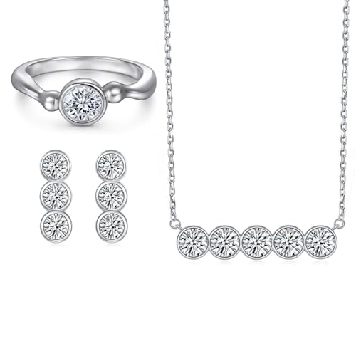 Boucles d'oreilles rondes moissanite parure sans ternir