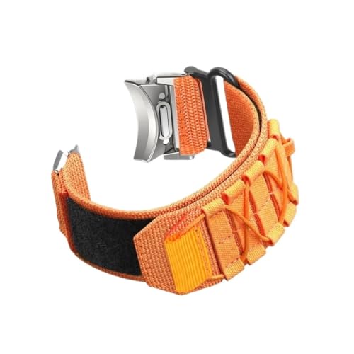 �i�C�����L�����o�X�E�H�b�`�o���h�ɓK������Samsung Galaxy Watch 6 Classic 43mm 47mm�^4 5 6 40mm 44mm����������(Orange,GalaxyWatch4 Classic)