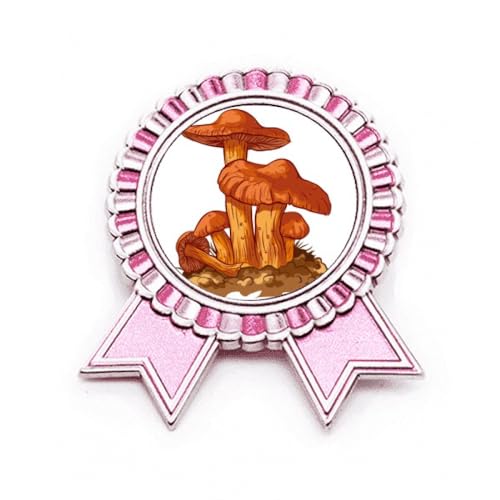 Broche champignon orange pin de qualité supérieure en métal robuste