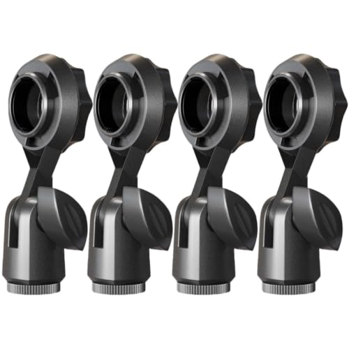 4pcs Microphone Clip Stand Mount with 270 Degree Rotation Plastic