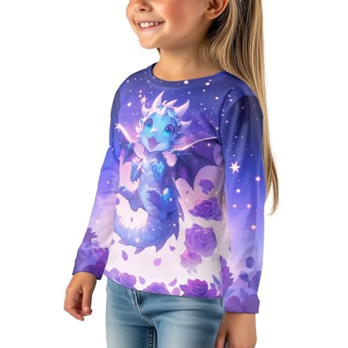 Image of Kids Long Sleeve Shirts for Girls 3-16 Year Old Cute Clothes for Teen Girls Casual Workout Tops