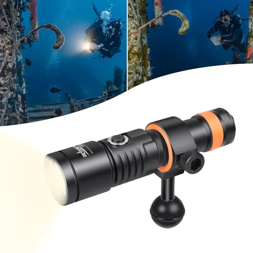 ORCATORCH D530V 1000 Lumen Scuba Dive Video Light 120 Degrees Wide Beam Angle, Underwater 150 Meters...