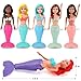 Mermaid Bath Toys for Toddlers Kids Girls - Princess Wind Up Tail Flap Floating Water Bathtub Toys, Swimming Pool Bathing Time Fun (12 Pack)