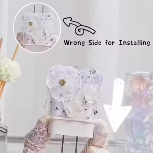 Image of Cable Protector with 3D Cute Pattern for iPhone Charger only 18W & 20W, Data Charging Cable Wire Saver Protective Cable Cover Full Protection Cable Sleeve (3D WHITE FLOWER)