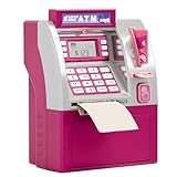 Montesy LED-Display CASHPOINT Geldautomat Spielzeug für frühfinanzielle Bildung Pretend Banking Aufgaben Musical CASHPOINT Spielzeug für Kinder