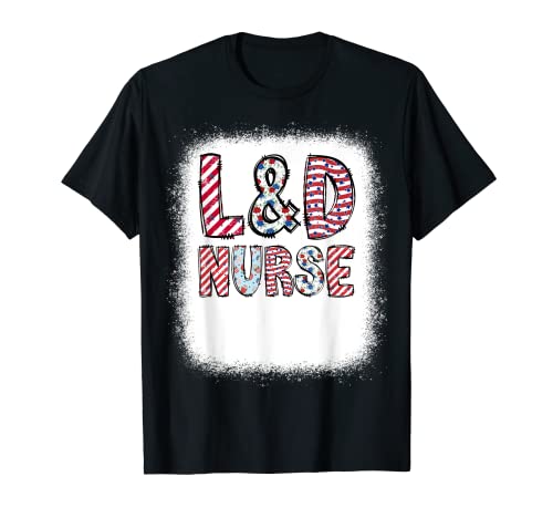 4 de julio L&D Día de la Independencia de la Enfermera de Parto y Parto Camiseta