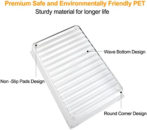 10 Pcs Drawer Organiser Desk Drawer Organiser 4-Size Makeup Drawer Organiser with Non-Slip Silicone Pads Drawer Organiser Trays for Makeup Jewelleries Bedroom Dresser Office (Transparent)