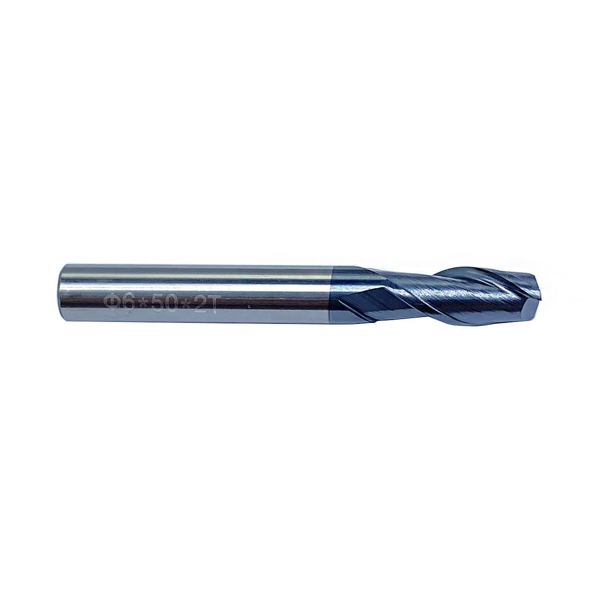 5 piezas HRC45 punta de 6 mm de diámetro de 2 cuchillas CNC (HRC45D6x6x50-2F)