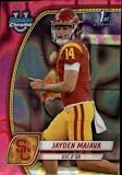 2024 Bowman University Chrome Football Refractor Pink Lava #195 Jayden Maiava USC Trojans Official NCAA Collegiate Trading Card (Stock Photo Shown, Card in Near Mint to Mint Condition)