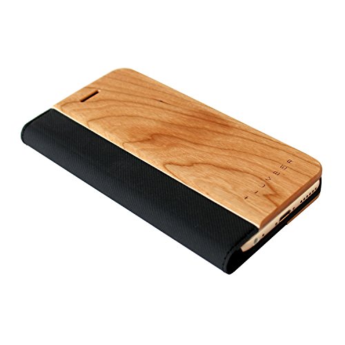 +LUMBER by Hacoa iPhone 8 / 7 カバー (4.7インチiPhone用) 手帳型の木製フリップケース (Cherry)