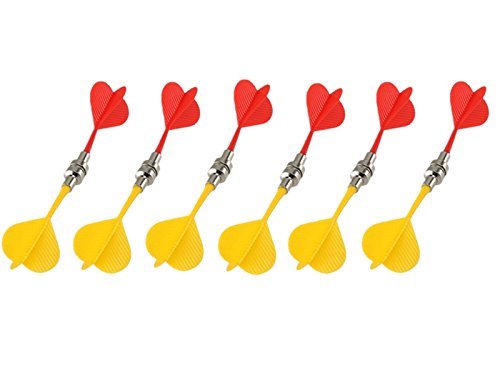 Yalis Magnetic Darts 12 Packs, Replacement Dart for Magnet Dartboard, Safety Plastic Darts for Target Game, Red and Yellow - Thumbnail 3