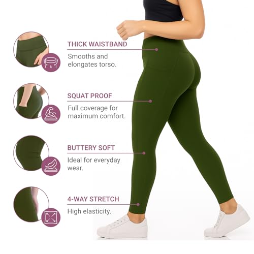 Image of SATINA High Waisted Leggings for Women - Comfortable and Stretchy in Versatile Sizes and Colors