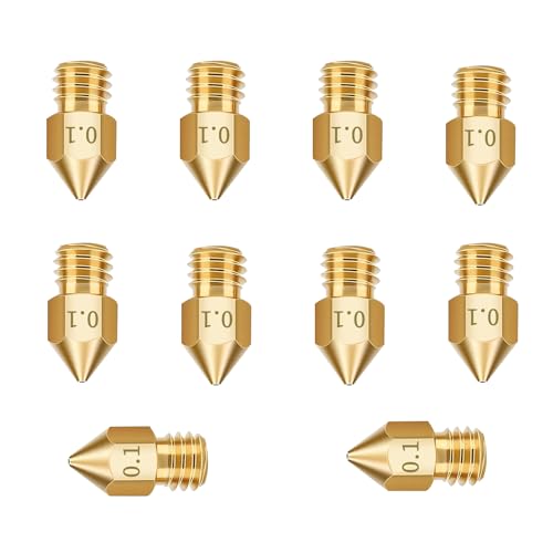 Buses d'extrudeuse M6 1.75mm en laiton 0.1mm pour impression 3D de précision - Lot de 10