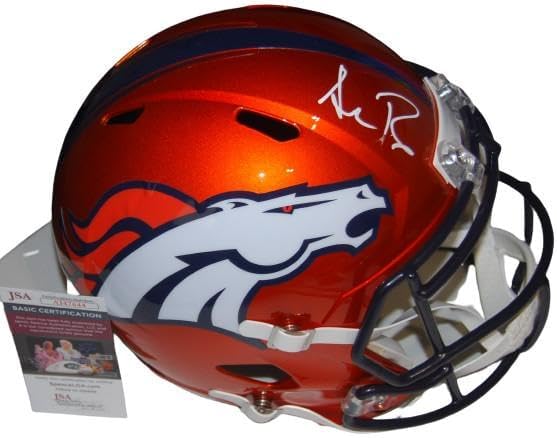 SEAN PAYTON signed (DENVER BRONCOS) FLASH F/S football helmet JSA COA AJ47644 - Autographed NFL Helmets